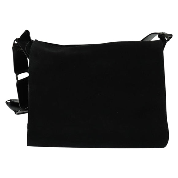 GUCCI Shoulder Bag Suede Black 001 2040 1933 Auth bs23923