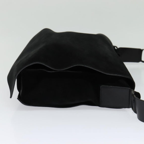 GUCCI Shoulder Bag Suede Black 001 2040 1933 Auth bs23923