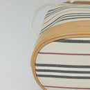 BURBERRY Shoulder Bag Canvas Leather White Auth bs23926-14