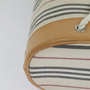 BURBERRY Shoulder Bag Canvas Leather White Auth bs23926-15