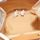 BURBERRY Shoulder Bag Canvas Leather White Auth bs23926-11