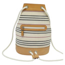 BURBERRY Shoulder Bag Canvas Leather White Auth bs23926-2