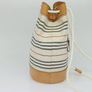 BURBERRY Shoulder Bag Canvas Leather White Auth bs23926-3