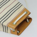BURBERRY Shoulder Bag Canvas Leather White Auth bs23926-6