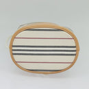 BURBERRY Shoulder Bag Canvas Leather White Auth bs23926-5