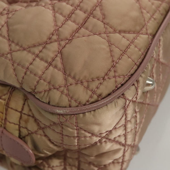 Christian Dior Canage Hand Bag Nylon Pink Auth bs23930