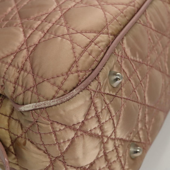 Christian Dior Canage Hand Bag Nylon Pink Auth bs23930