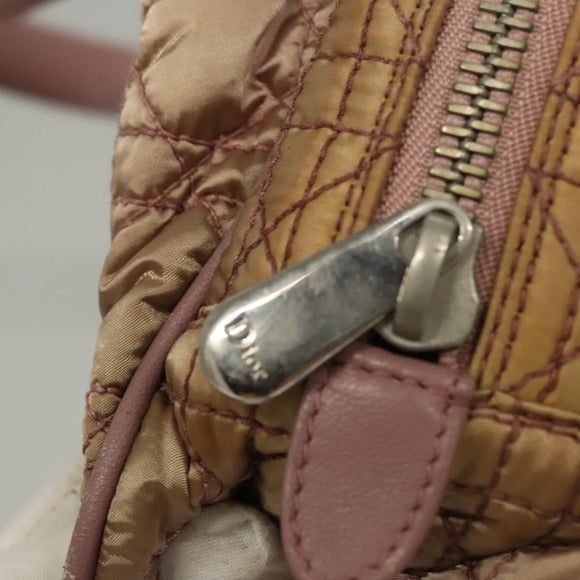 Christian Dior Canage Hand Bag Nylon Pink Auth bs23930