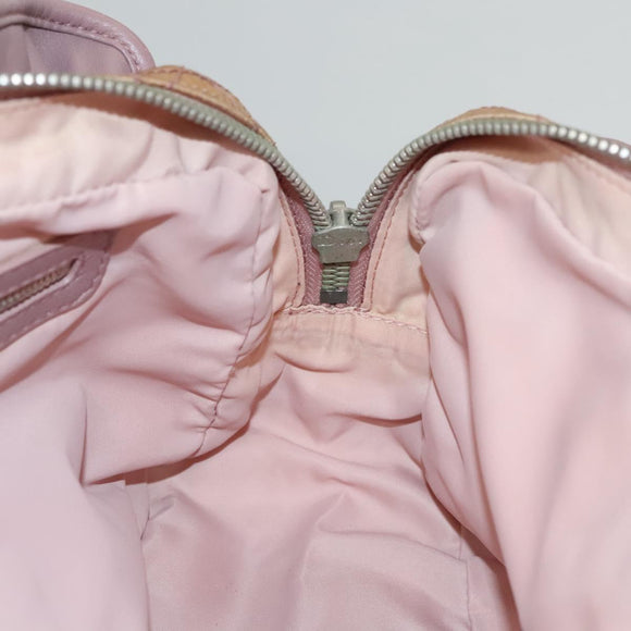 Christian Dior Canage Hand Bag Nylon Pink Auth bs23930