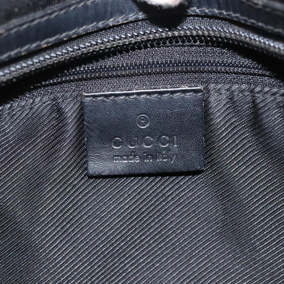 GUCCI Shoulder Bag Canvas Black Auth bs23933