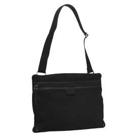 GUCCI Shoulder Bag Canvas Black Auth bs23933