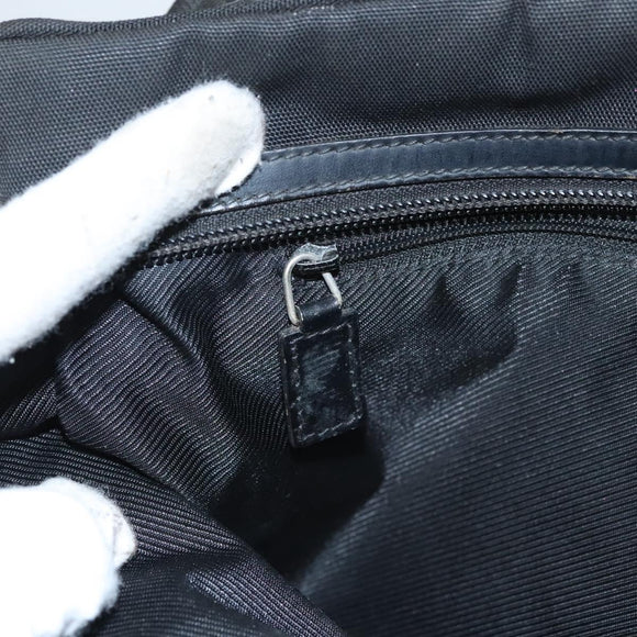 GUCCI Shoulder Bag Canvas Black Auth bs23933