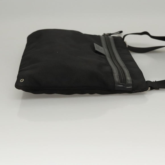 GUCCI Shoulder Bag Canvas Black Auth bs23933