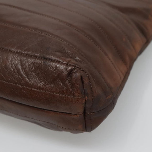 GUCCI Tote Bag Leather Brown Auth bs23937