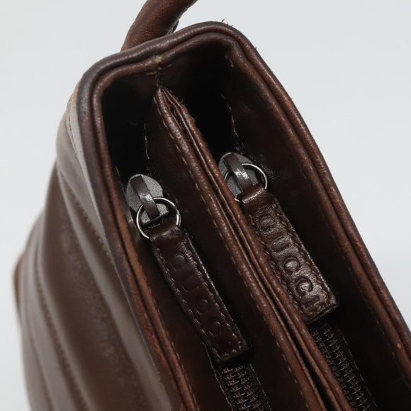 GUCCI Tote Bag Leather Brown Auth bs23937
