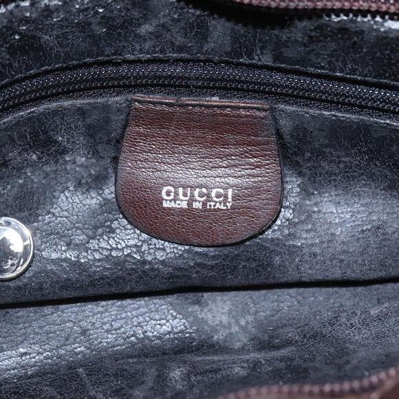 GUCCI Tote Bag Leather Brown Auth bs23937