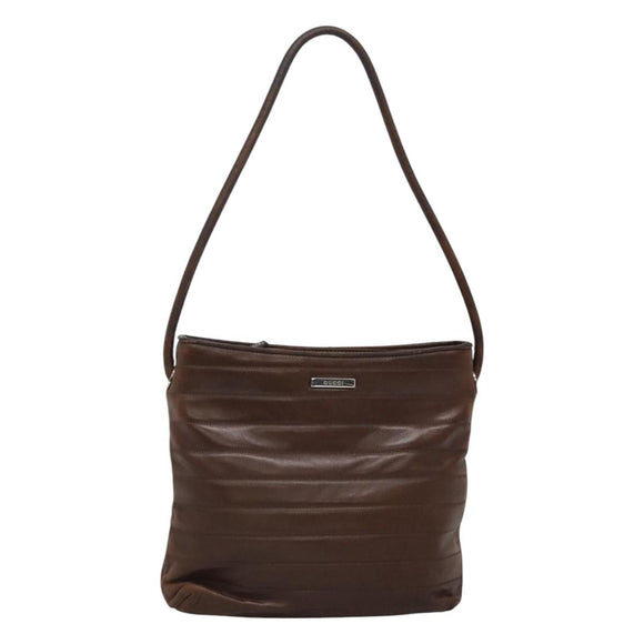 GUCCI Tote Bag Leather Brown Auth bs23937