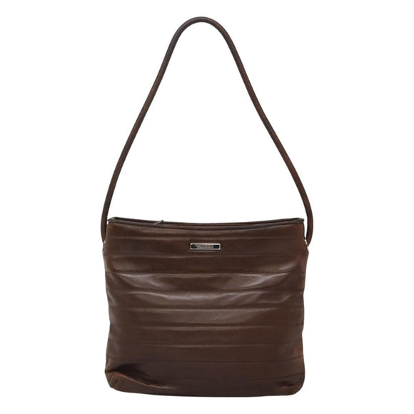 GUCCI Tote Bag Leather Brown Auth bs23937