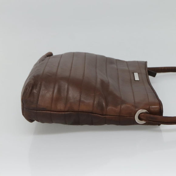 GUCCI Tote Bag Leather Brown Auth bs23937