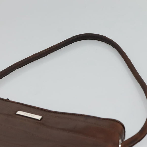 GUCCI Tote Bag Leather Brown Auth bs23937