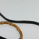 GUCCI Bamboo Hand Bag Nylon 2way Black 001 2128 1577 Auth bs23939-14