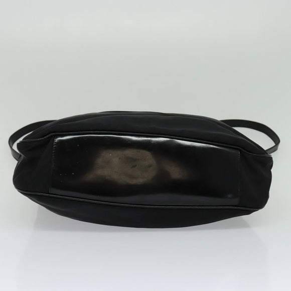 GUCCI Bamboo Hand Bag Nylon 2way Black 001 2128 1577 Auth bs23939