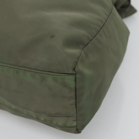 PRADA Shoulder Bag Nylon Khaki Auth bs23949