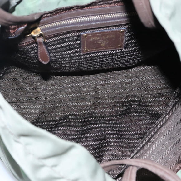 PRADA Shoulder Bag Nylon Khaki Auth bs23949