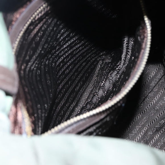 PRADA Shoulder Bag Nylon Khaki Auth bs23949