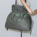 PRADA Shoulder Bag Nylon Khaki Auth bs23949-21