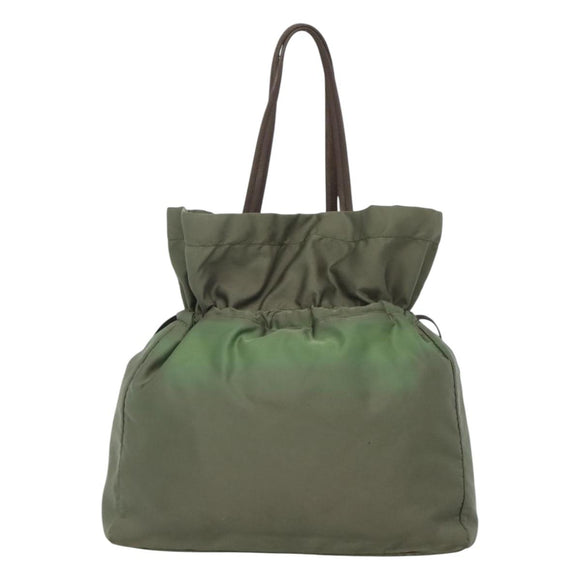PRADA Shoulder Bag Nylon Khaki Auth bs23949