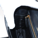 PRADA Chain Shoulder Bag Leather Gray Gold Auth bs23951-23