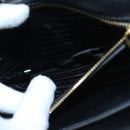 PRADA Chain Shoulder Bag Leather Gray Gold Auth bs23951-25