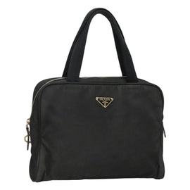 PRADA Hand Bag Nylon Black Auth bs23959