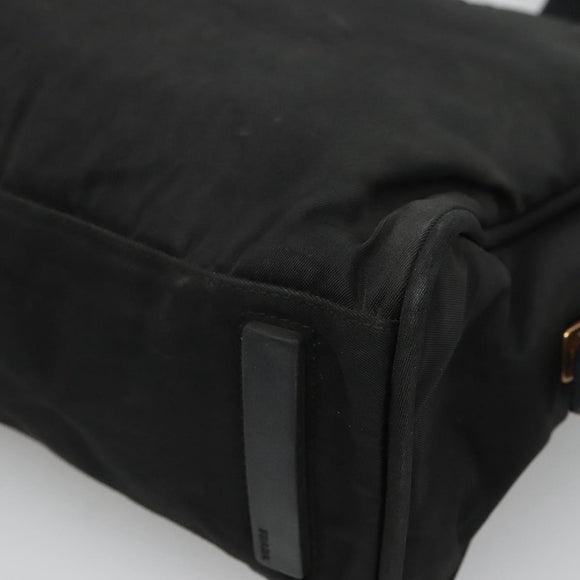 PRADA Hand Bag Nylon Black Auth bs23959