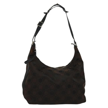 Salvatore Ferragamo Shoulder Bag Canvas Brown Auth bs23964
