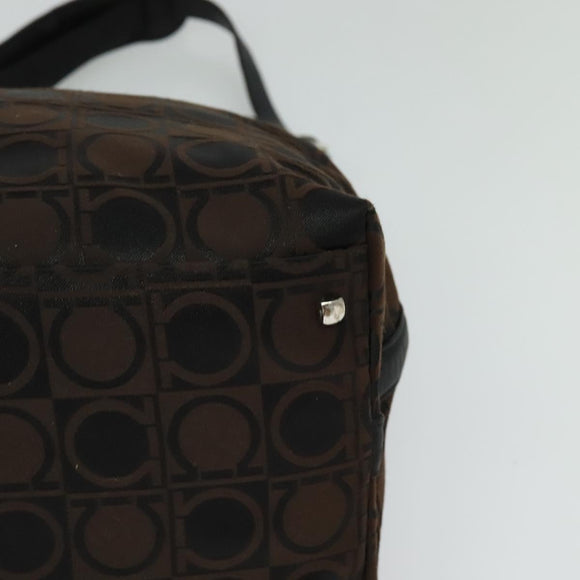 Salvatore Ferragamo Shoulder Bag Canvas Brown Auth bs23964