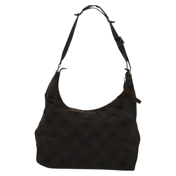 Salvatore Ferragamo Shoulder Bag Canvas Brown Auth bs23964