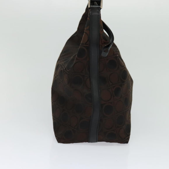 Salvatore Ferragamo Shoulder Bag Canvas Brown Auth bs23964