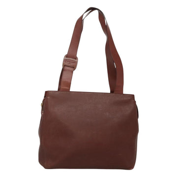 Salvatore Ferragamo Shoulder Bag Leather Brown Auth bs23965