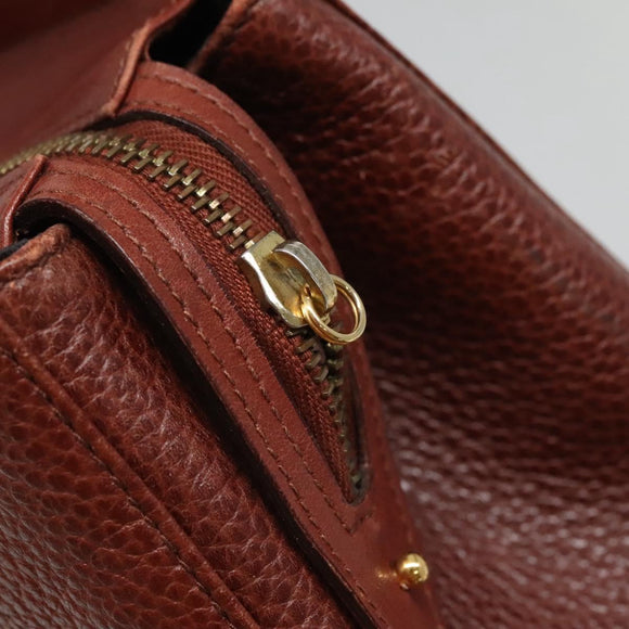 Salvatore Ferragamo Shoulder Bag Leather Brown Auth bs23965