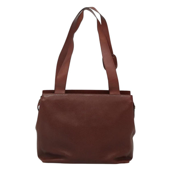 Salvatore Ferragamo Shoulder Bag Leather Brown Auth bs23965