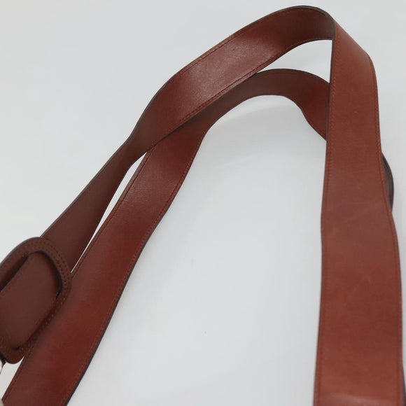 Salvatore Ferragamo Shoulder Bag Leather Brown Auth bs23965