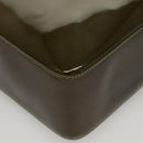 CHANEL Hand Bag Enamel Khaki CC Auth bs23971-12