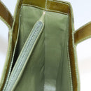 CHANEL Hand Bag Enamel Khaki CC Auth bs23971-19