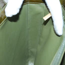 CHANEL Hand Bag Enamel Khaki CC Auth bs23971-20