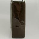 CHANEL Hand Bag Enamel Khaki CC Auth bs23971-5