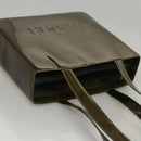 CHANEL Hand Bag Enamel Khaki CC Auth bs23971-6