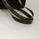 CHANEL Hand Bag Enamel Khaki CC Auth bs23971-7