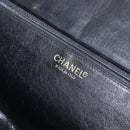 CHANEL Chain Hand Bag Cotton Black Gold CC Auth bs23972-18